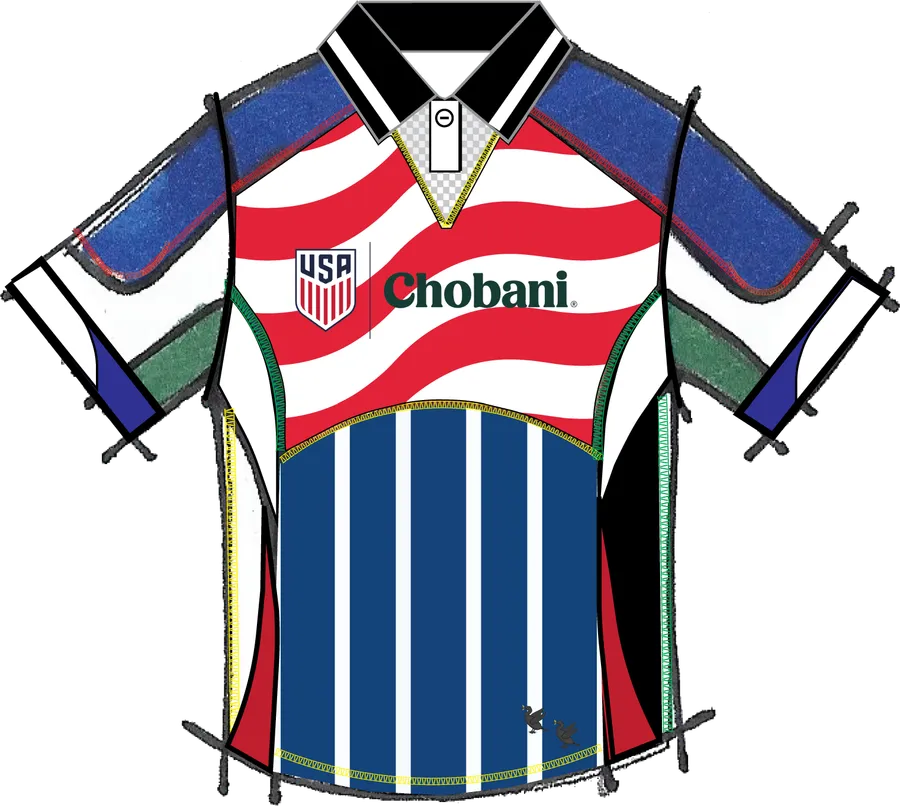 Chobani × USSF jersey front — Antonee Robinson